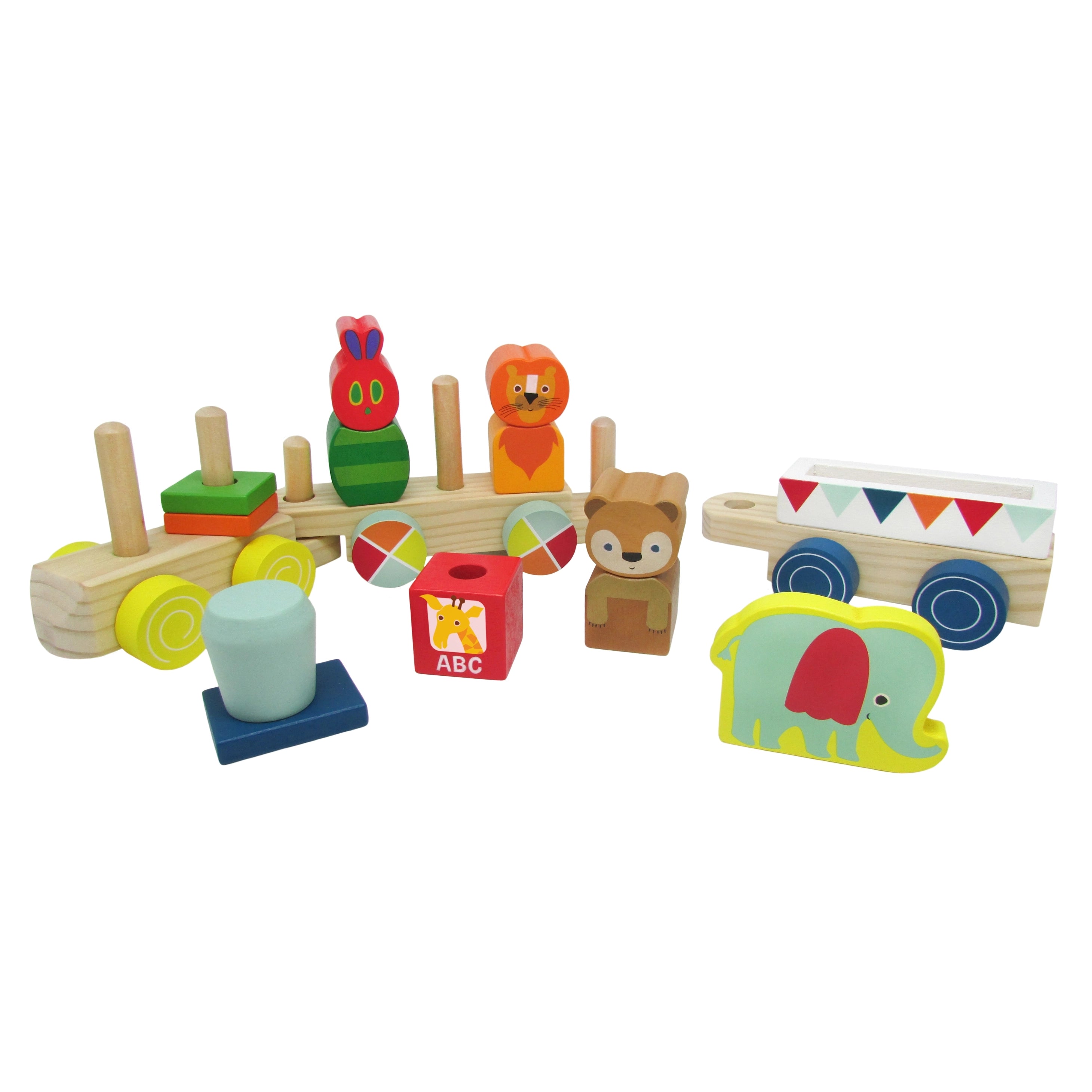 Eric Carle Very Hungry Caterpillar:  Wooden Train 12 Pieces