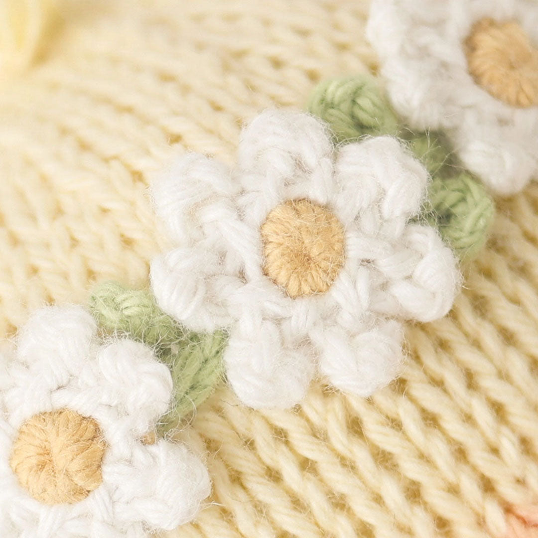 Baby Duckling Knit Doll (Ivory Floral)
