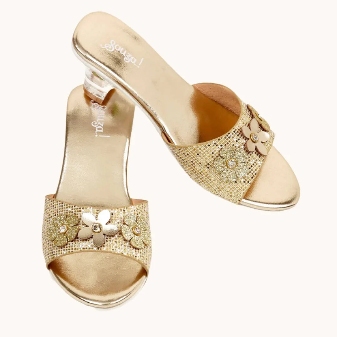 Ellina - High Heel Slipper - Metallic Gold