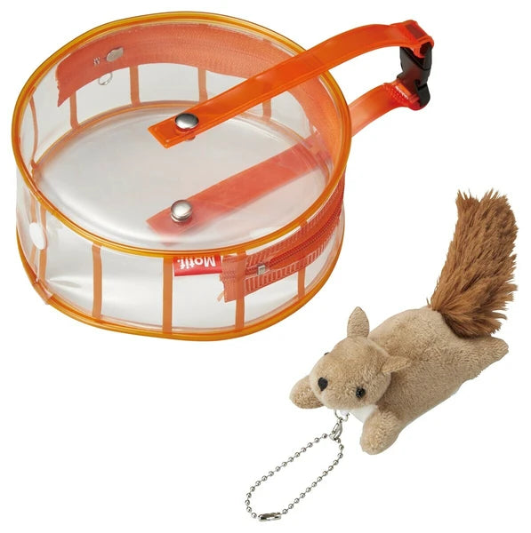 Kawaii Spinning Wheel Pouch with Critter- Squirrel