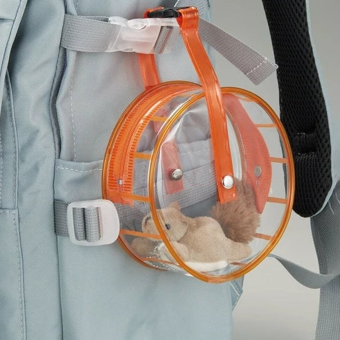 Kawaii Spinning Wheel Pouch with Critter- Squirrel