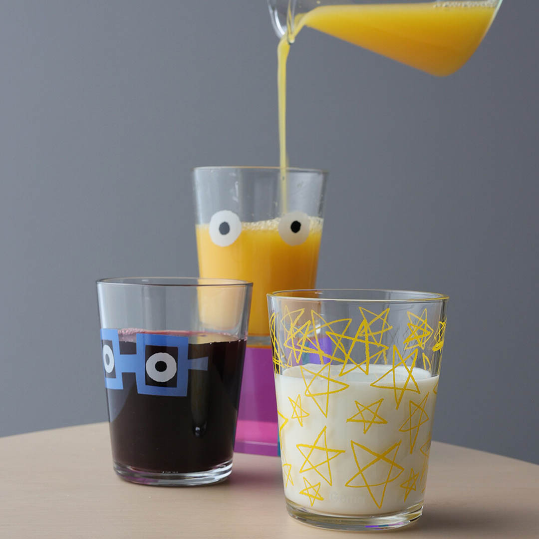 Japanese Kids Glass Tumbler- Face