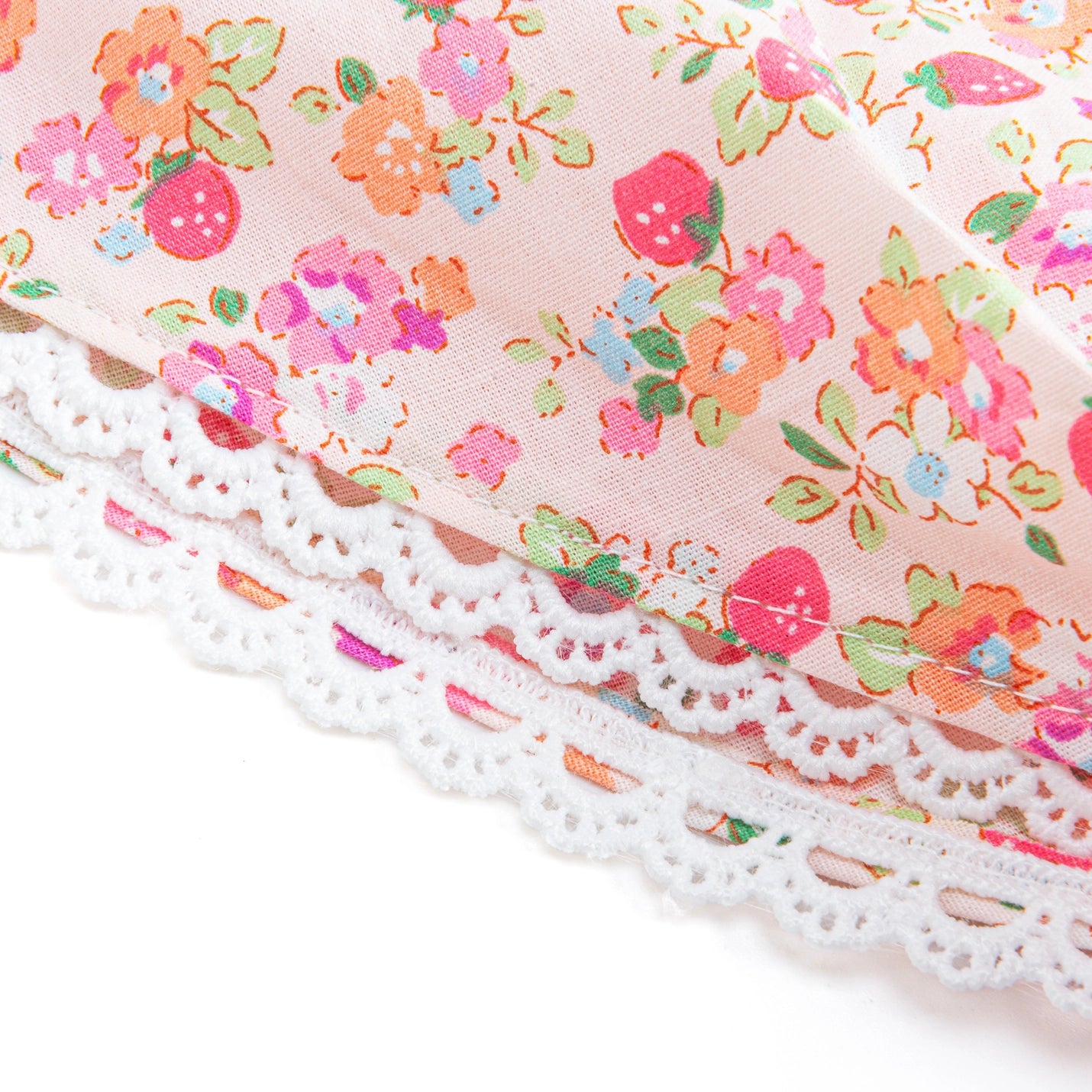 Bandana Hair Scarf Headband- Strawberry Print Pink