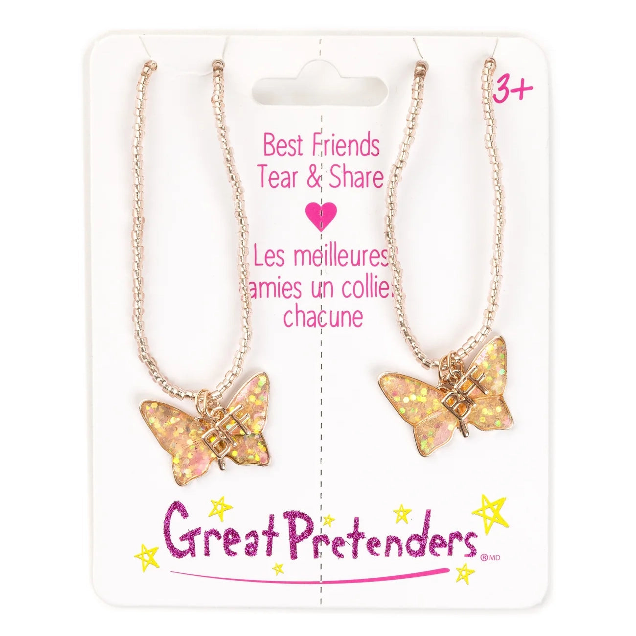 BFF Butterfly Share & Tear Necklaces