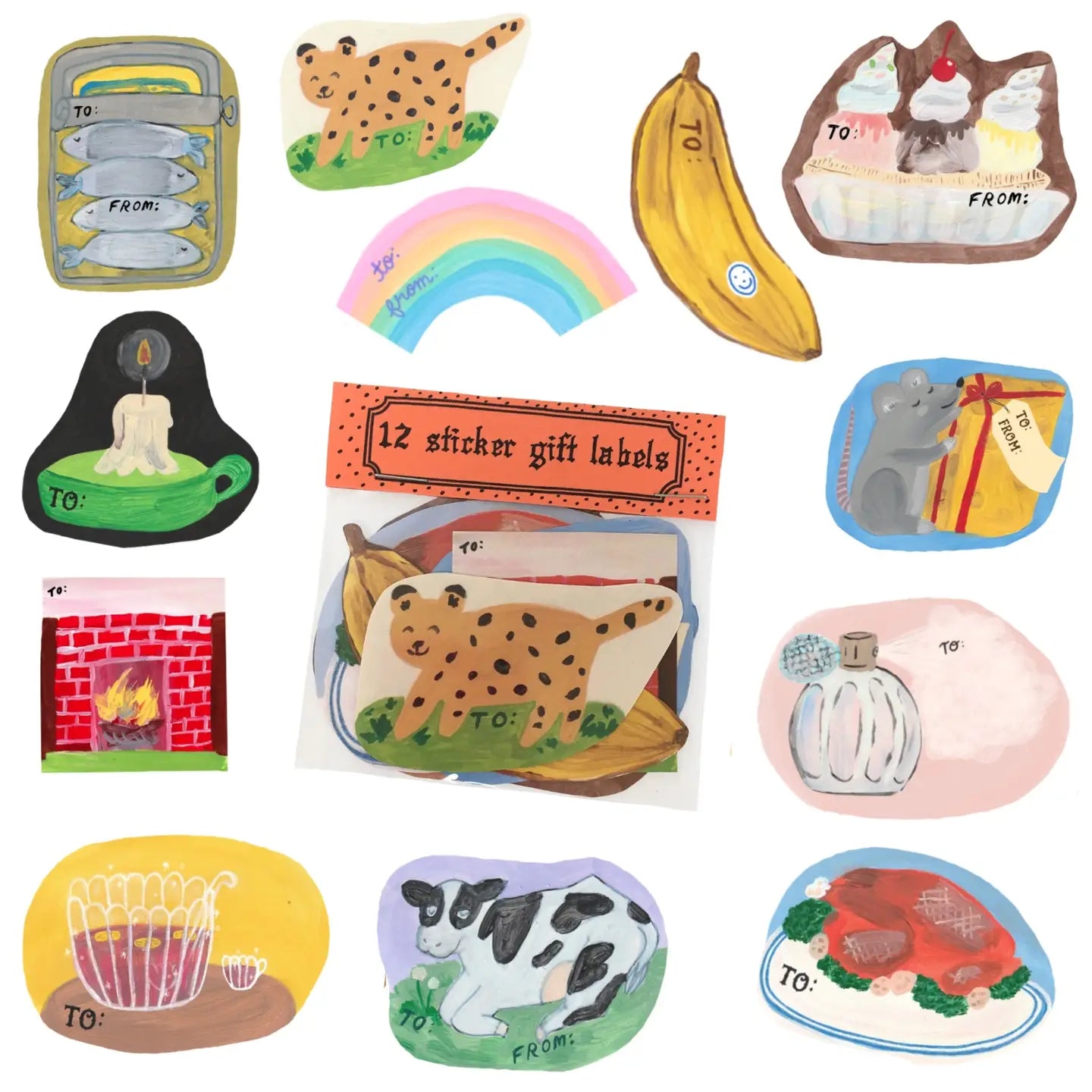 Cool Sticker Gift Labels