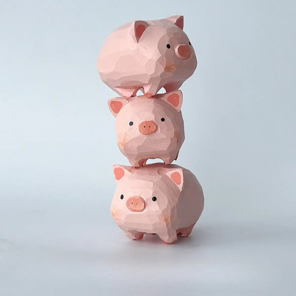 Handmade Wooden Animal- Pink Pig