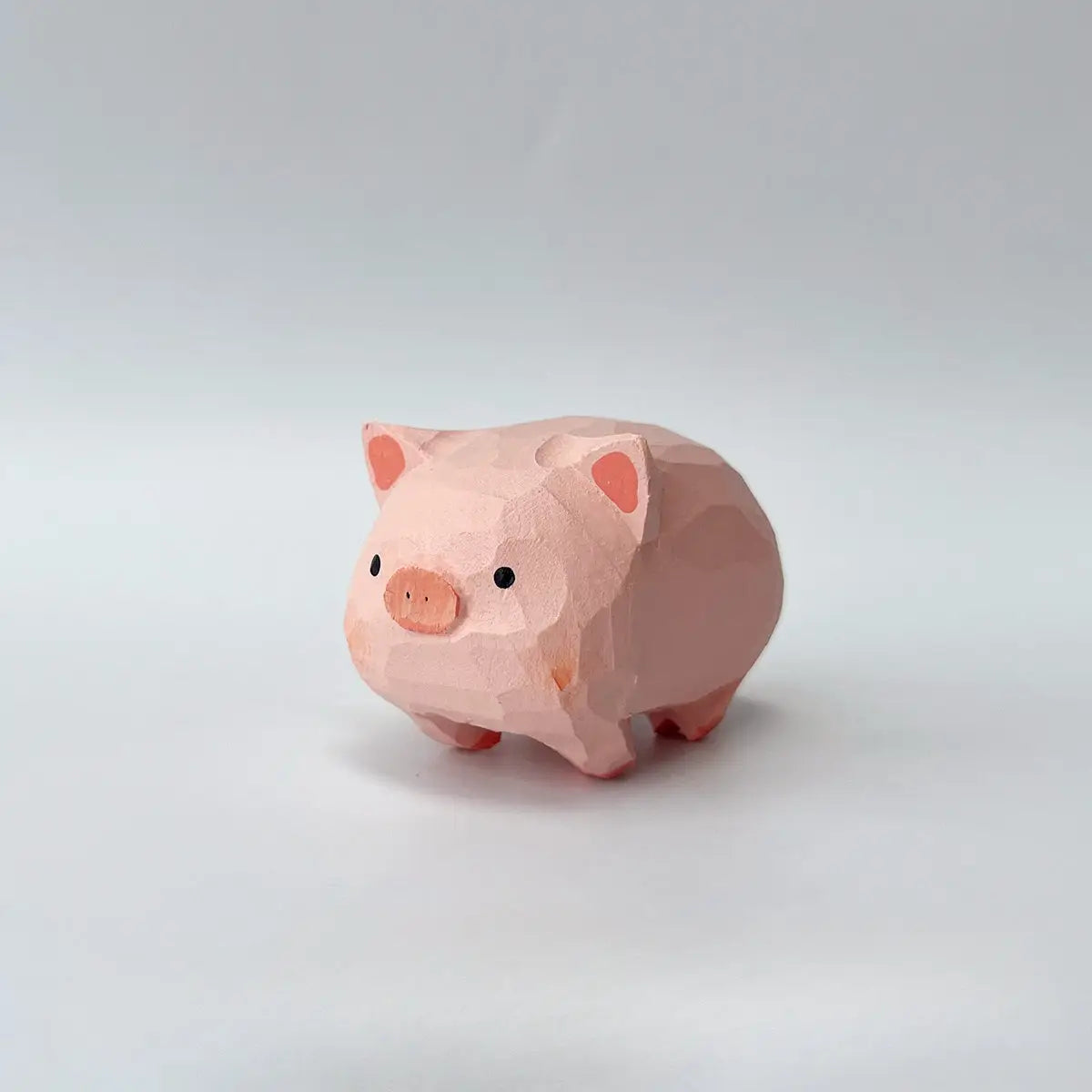 Handmade Wooden Animal- Pink Pig
