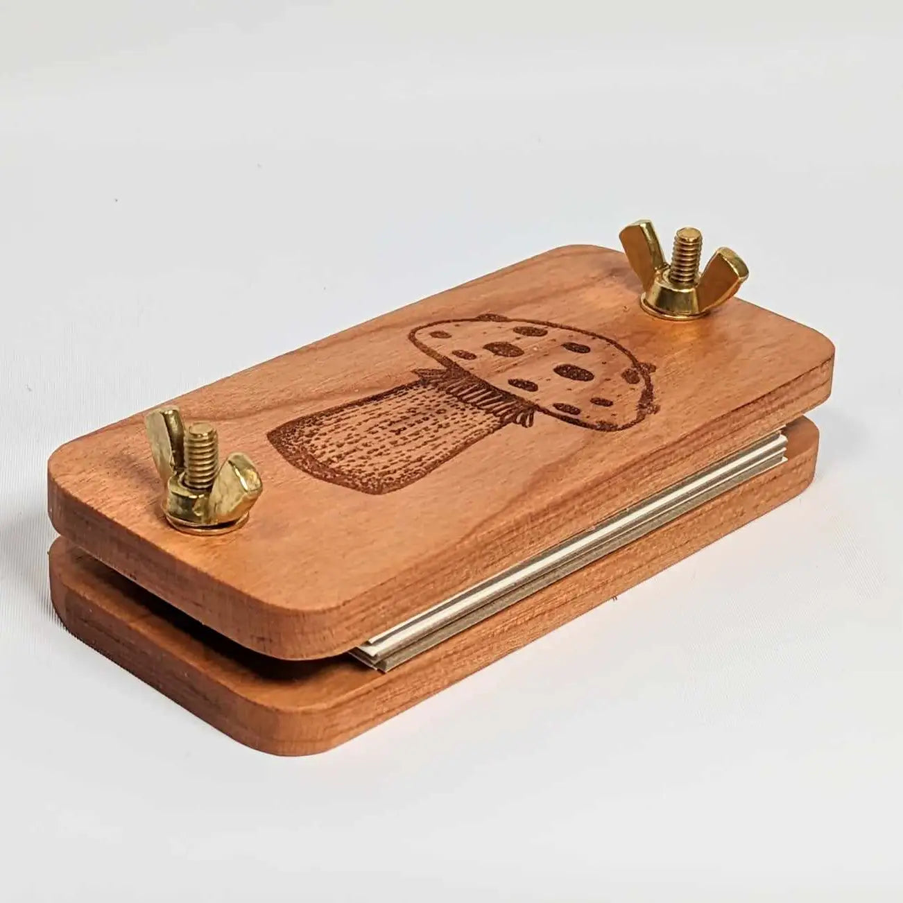 NEW Wooden Pocket Sized Flower Press- Mushroom