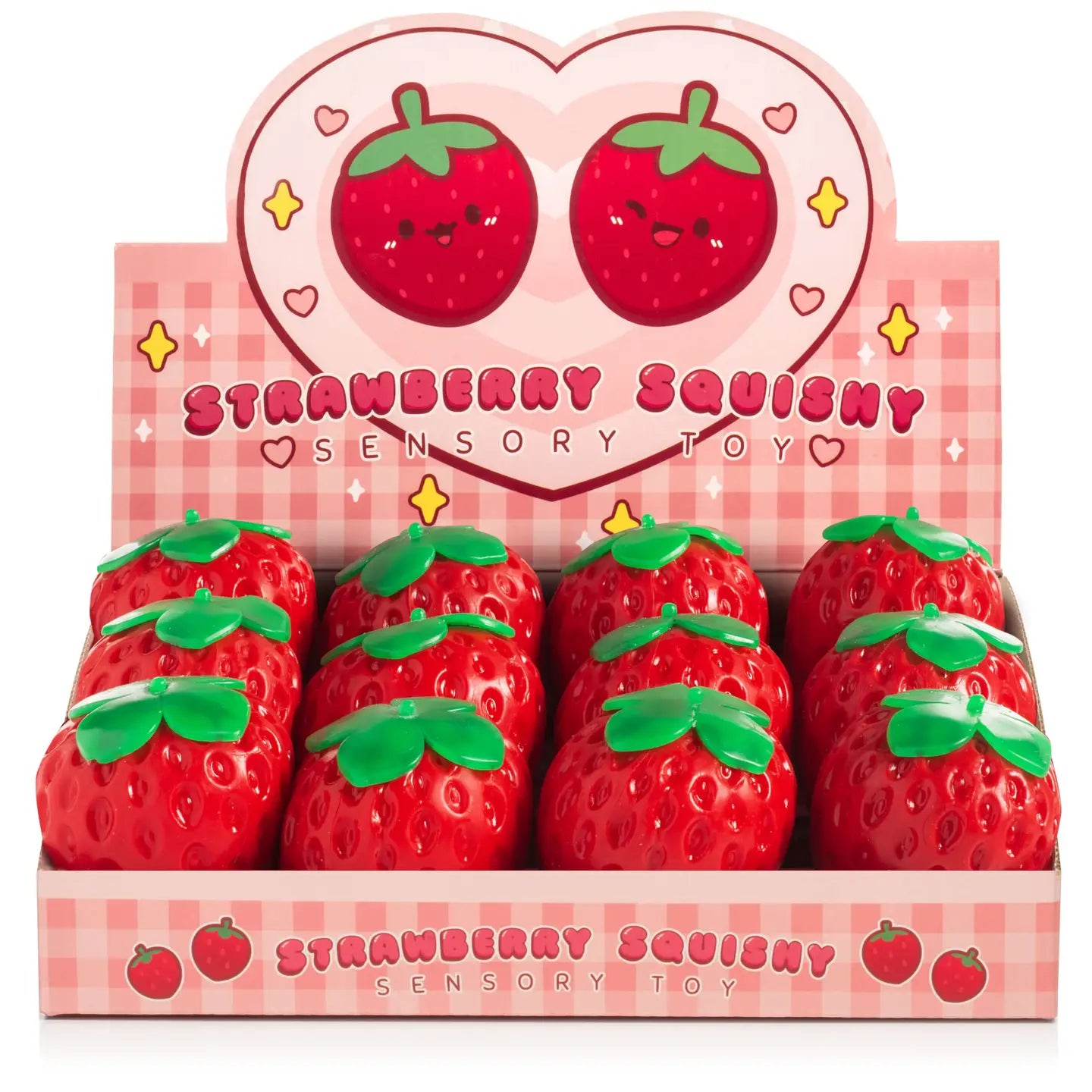 NEW Strawberry Shaped Sensory Squishy Toy