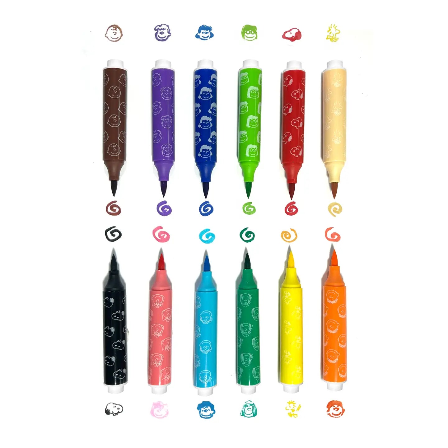 NEW OOLY X Peanuts: Double-Ended Brush & Stamp Markers