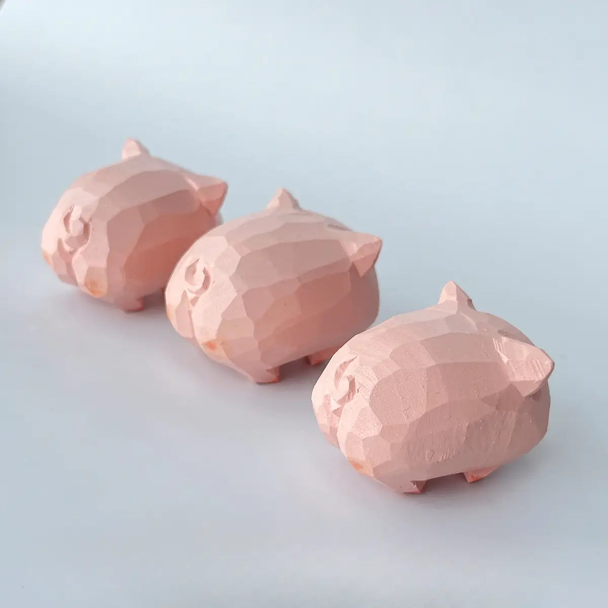 Handmade Wooden Animal- Pink Pig