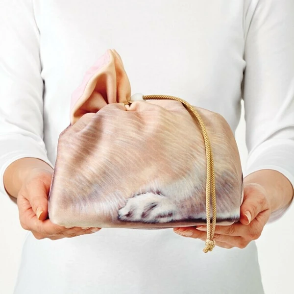 Insulated Floppy Bunny Lunch Bag- Drawstring