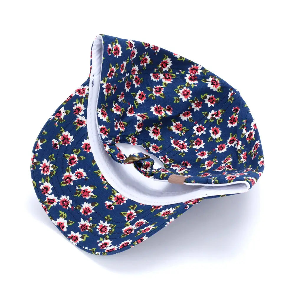 Kid's Baseball Hat- Navy Floral (Available in 2 Sizes)