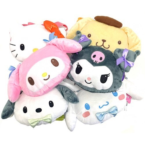 Sanrio Plush Face Crossbody Bag- Hello Kitty