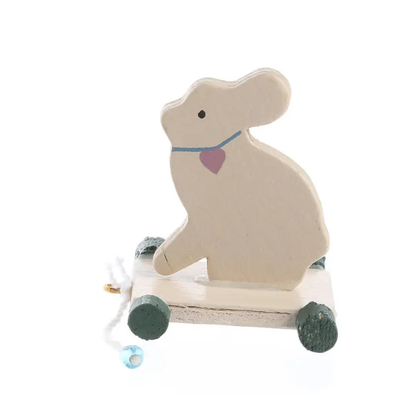 Dollhouse Miniatures: Antique Rabbit Pull Toy