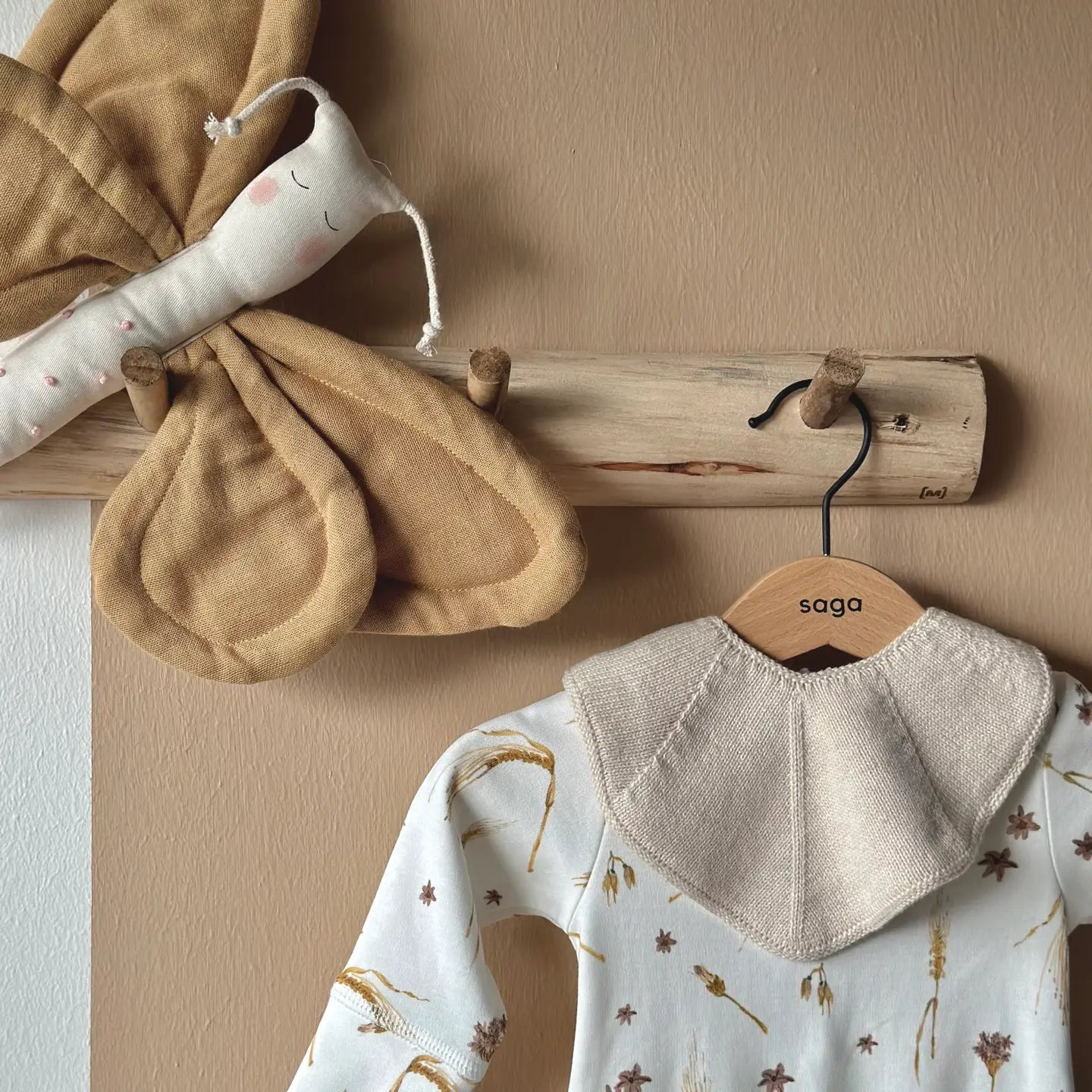 Organic Cotton Sensory Toy Butterfly- Honey
