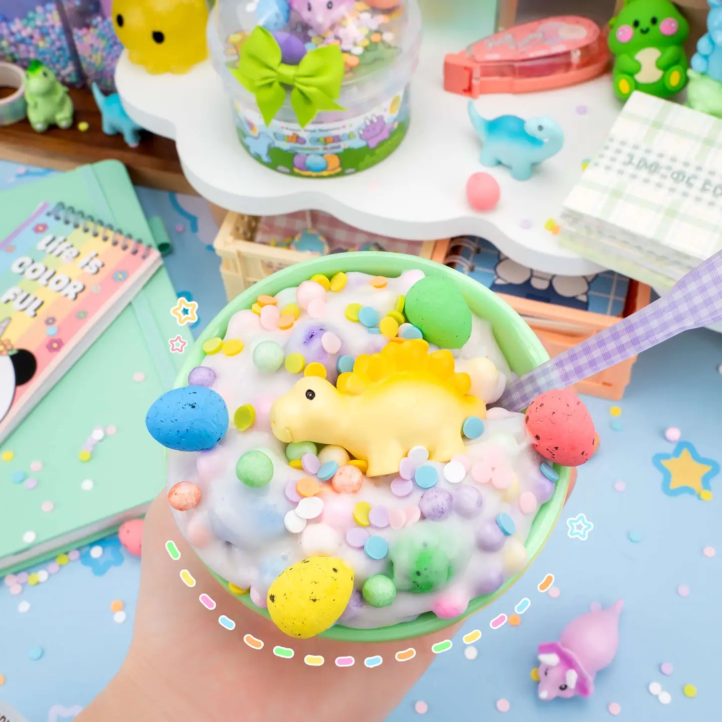 NEW Dino Cereal Crunchy Slime