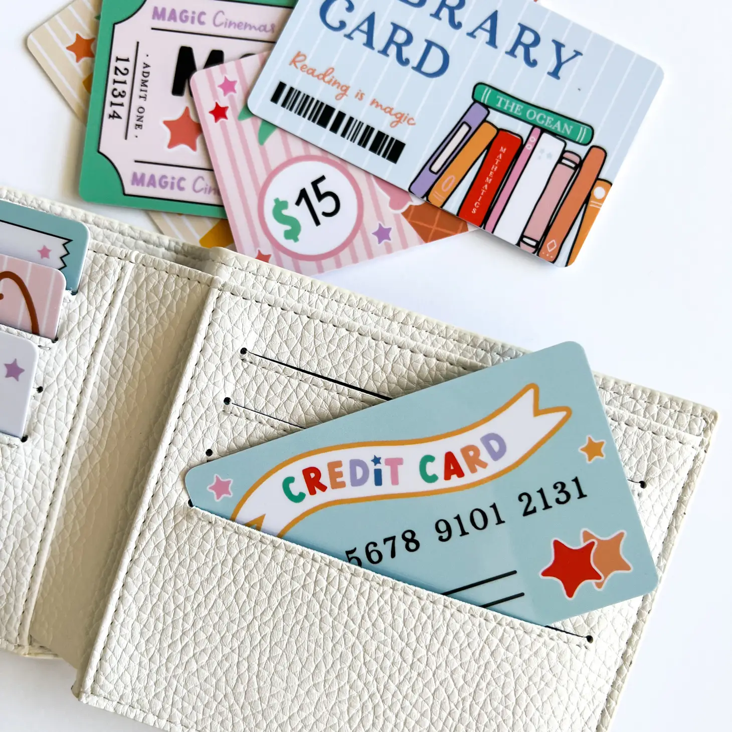NEW Pretend Play Wallet + Credit Card Set
