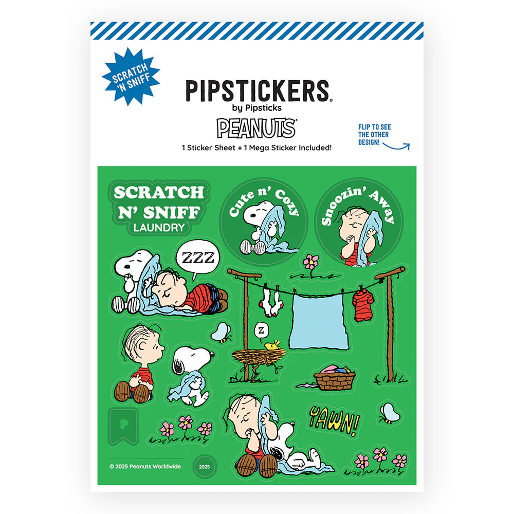 Peanuts: Laundry Day Scratch n Sniff 2ct Stickers