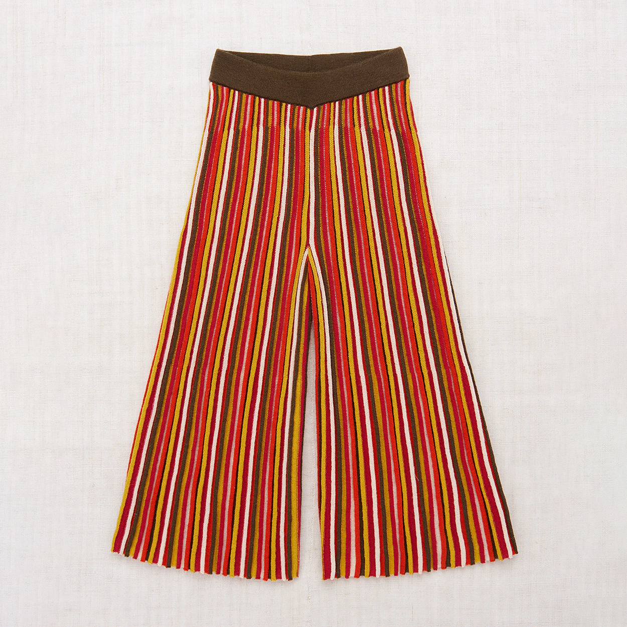 Candy Stripe Accordion Pant- Red Flame