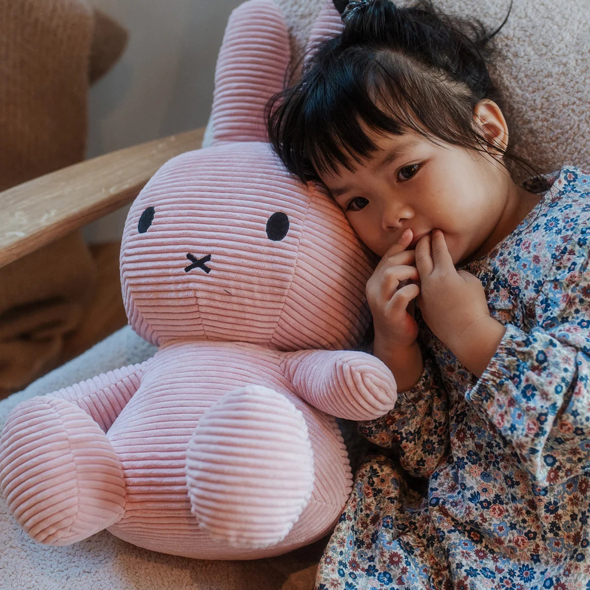 Miffy Jumbo Corduroy Plush Doll- 27.5" Classic White