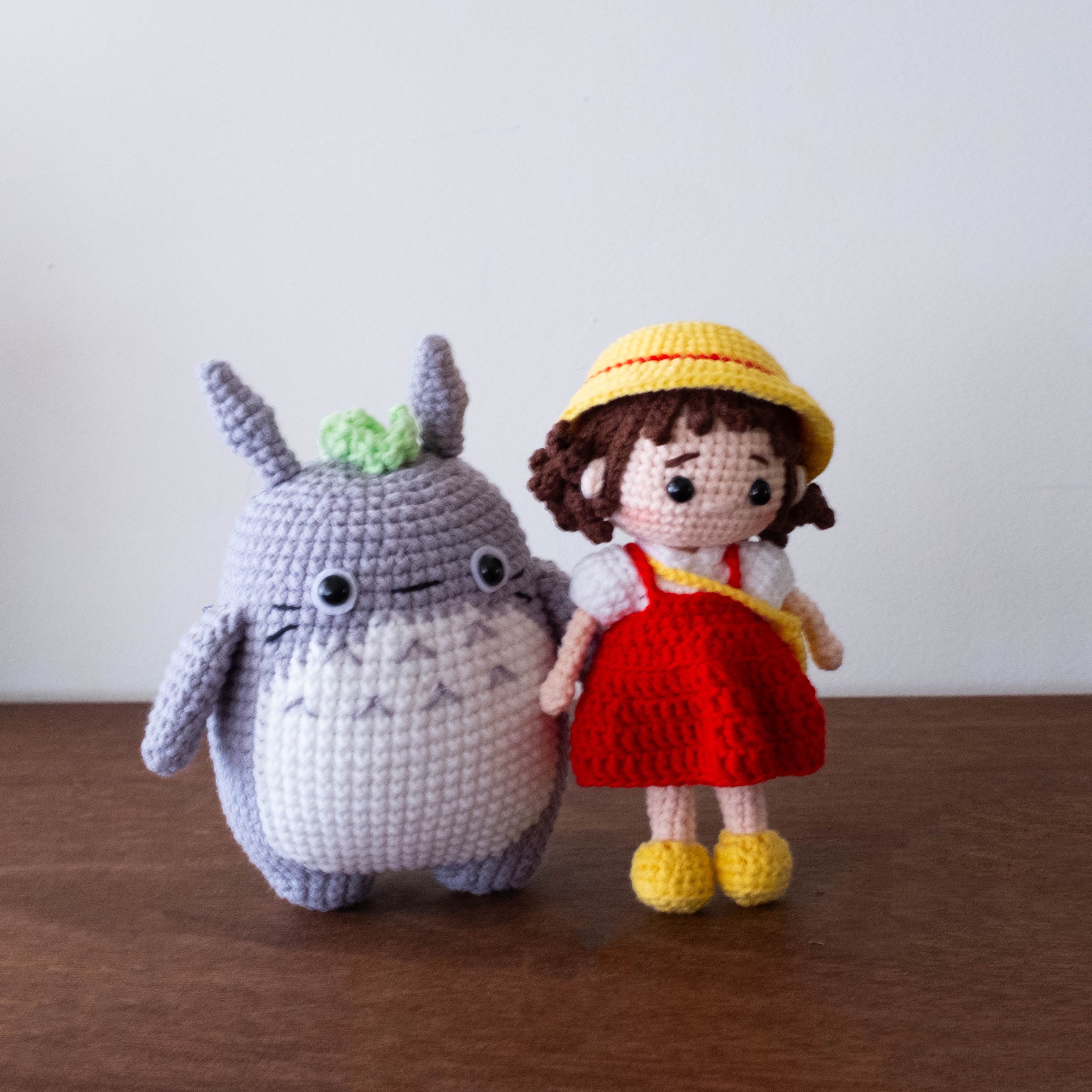 Handmade Crochet Amigurumi  Heirloom Dolls- Totoro Gray