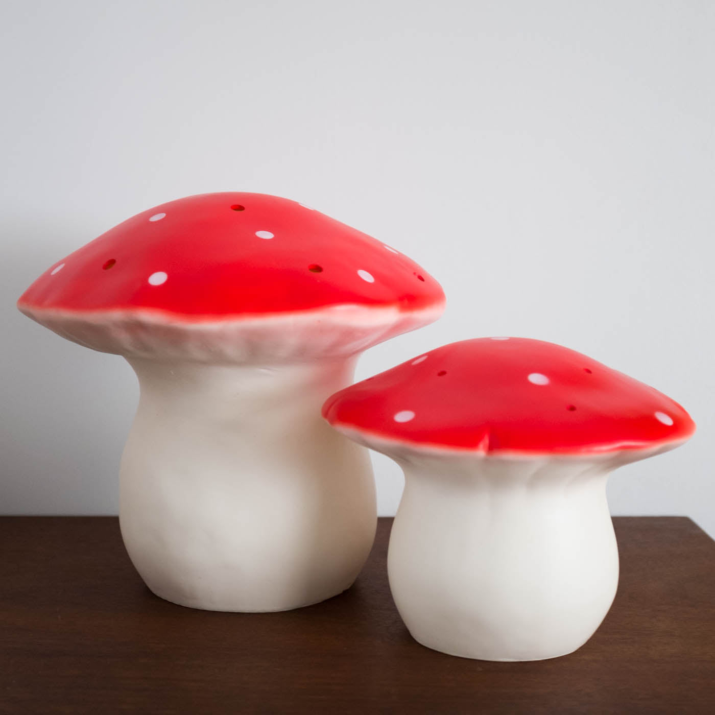 Large Mushroom Lamp- Red