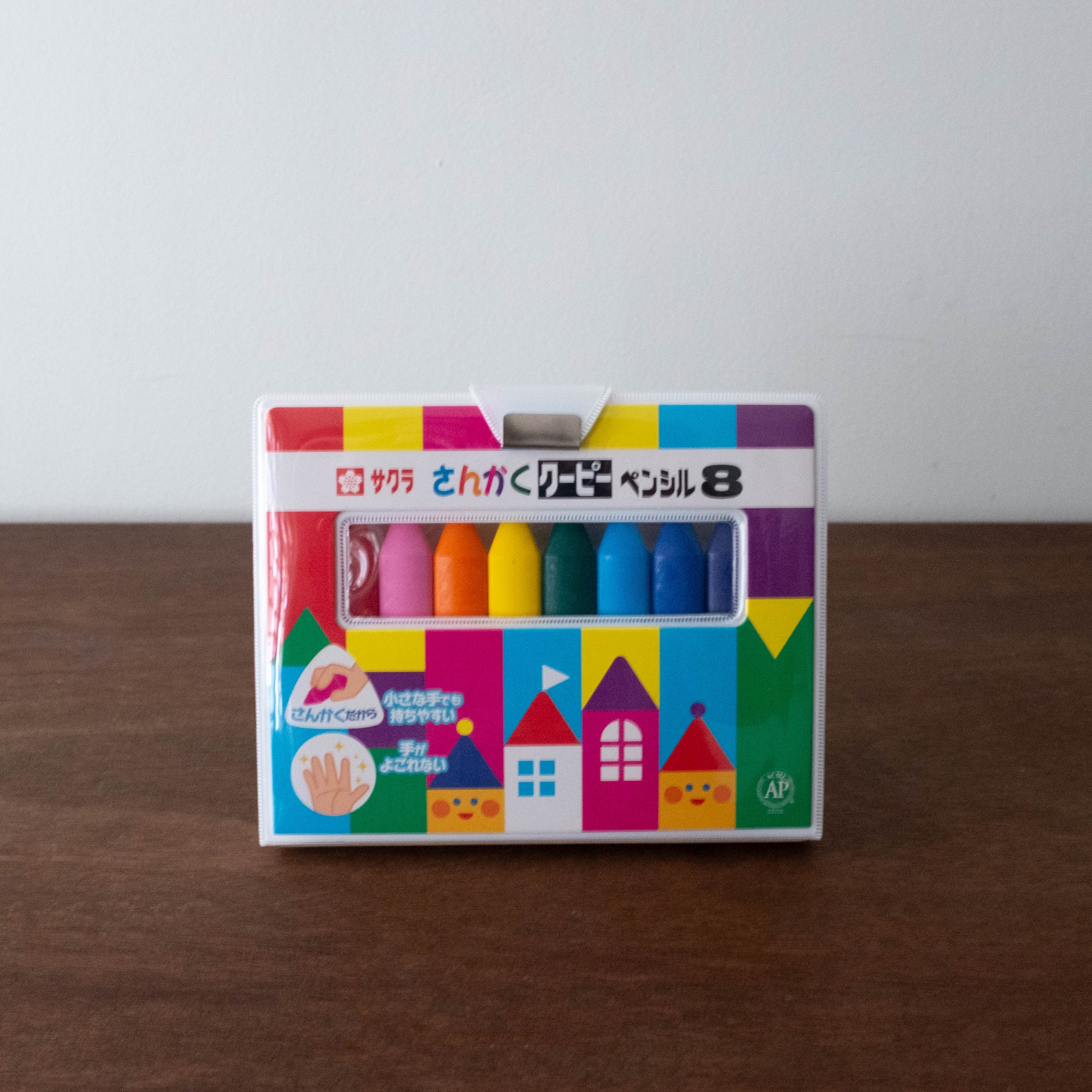 NEW Japanese Triangle Toddler Crayon Set in Padded Case