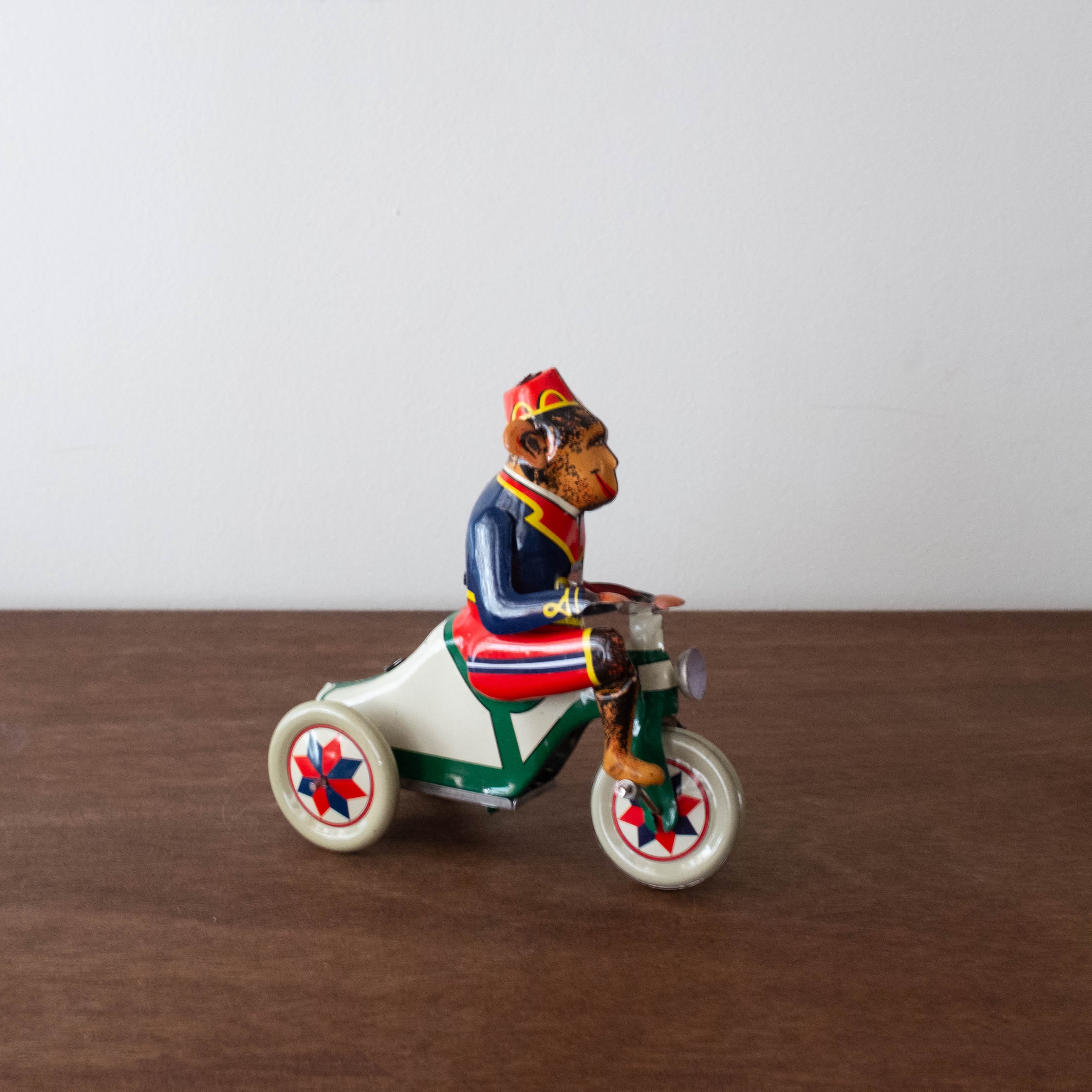 NEW Tin Toy Monkey On Tricycle