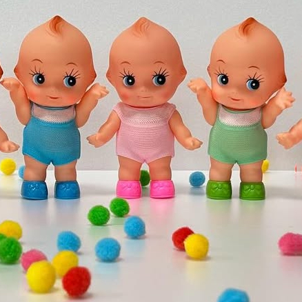 Limited Rare Collectible Large Kewpie - 6" with Knit Romper and Shoes