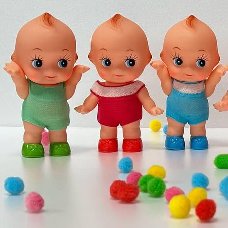 Limited Rare Collectible Large Kewpie - 6" with Knit Romper and Shoes
