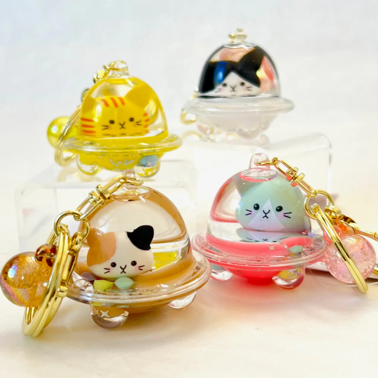 Kitty  UFO Floaty Key Charm