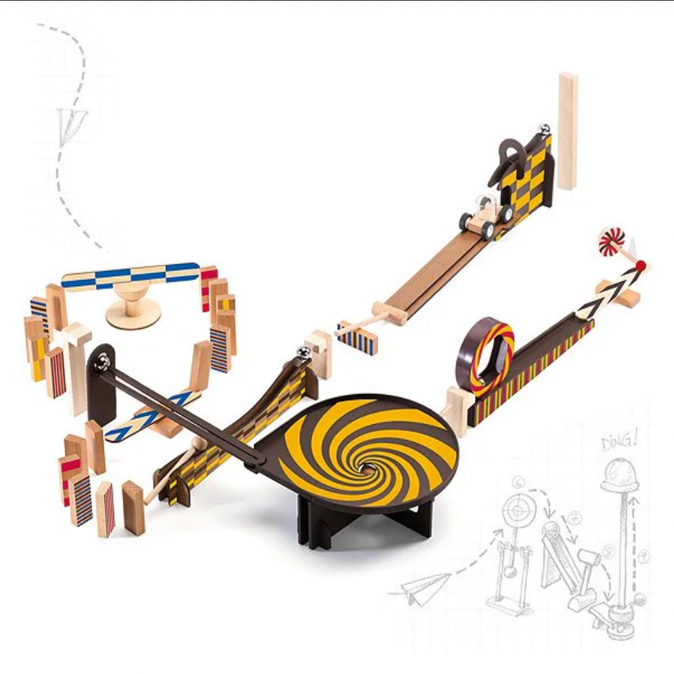 Zig Zag and Go Car Chain Reaction Construction Set - 45 pc