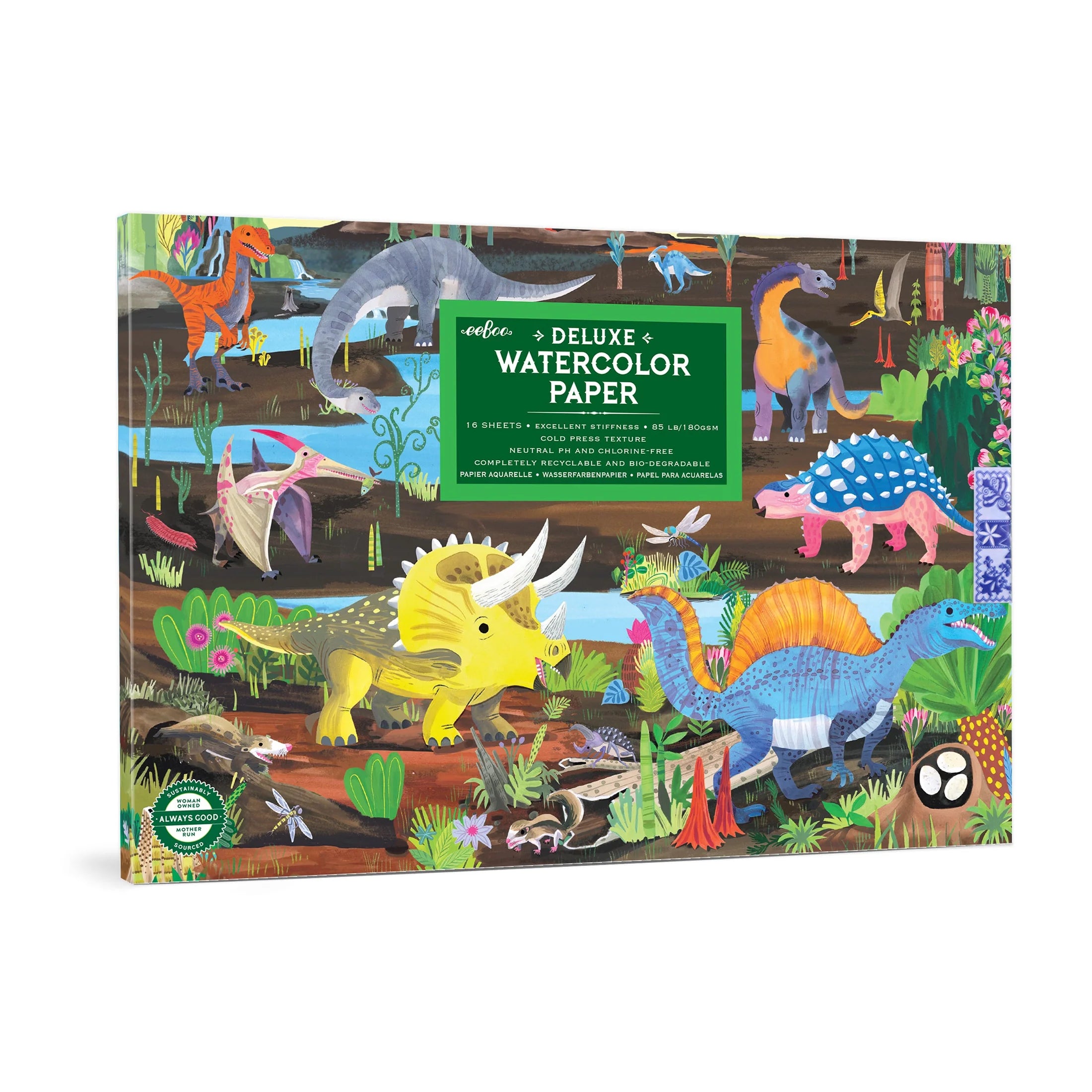 NEW Watercolor Paper Pad- Dinosaurs