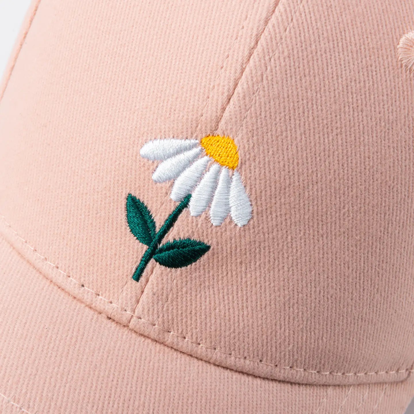 Kid's Baseball Hat- Daisy Embroidered
