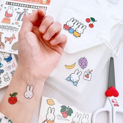 Miffy Temporary Tattoo Sticker Sheet - Available in 6 Styles!