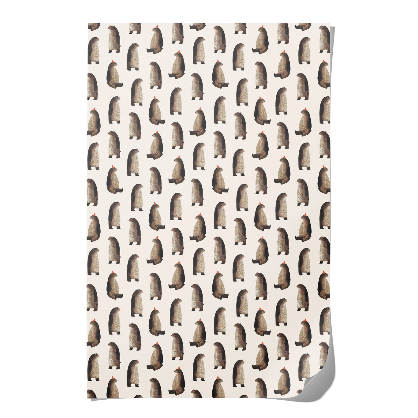 Party Bear Wrapping Paper Roll- Set of 3 Wrapping Paper