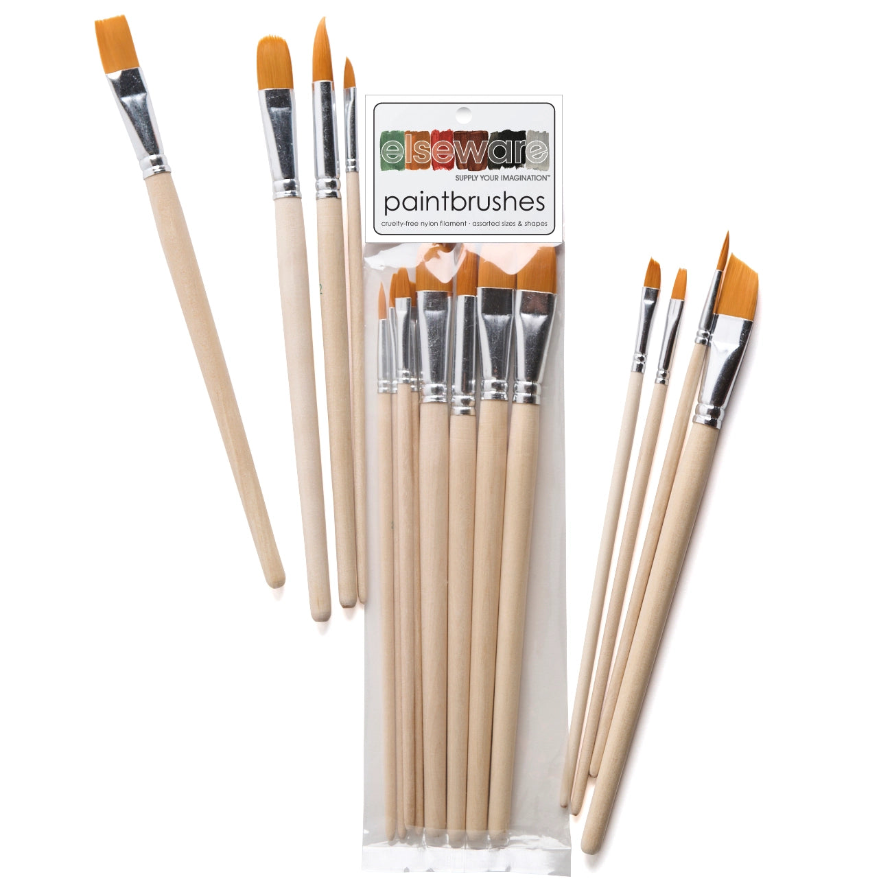 NEW Eco Friendly Wooden Paint Brush Set