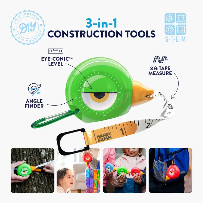 Stem Measuring Tape 4-in-1 Tool : Green Bird