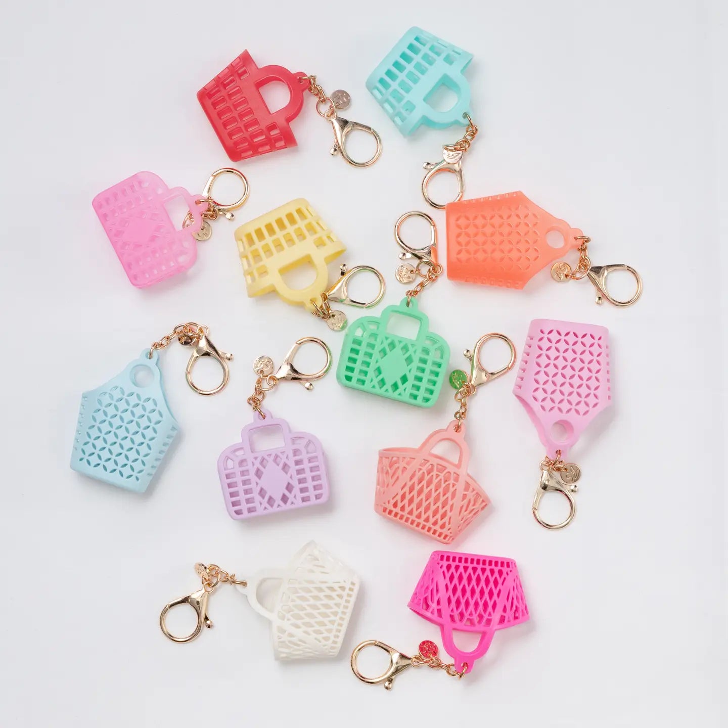 Retro Jelly Bag Keychain- Pink