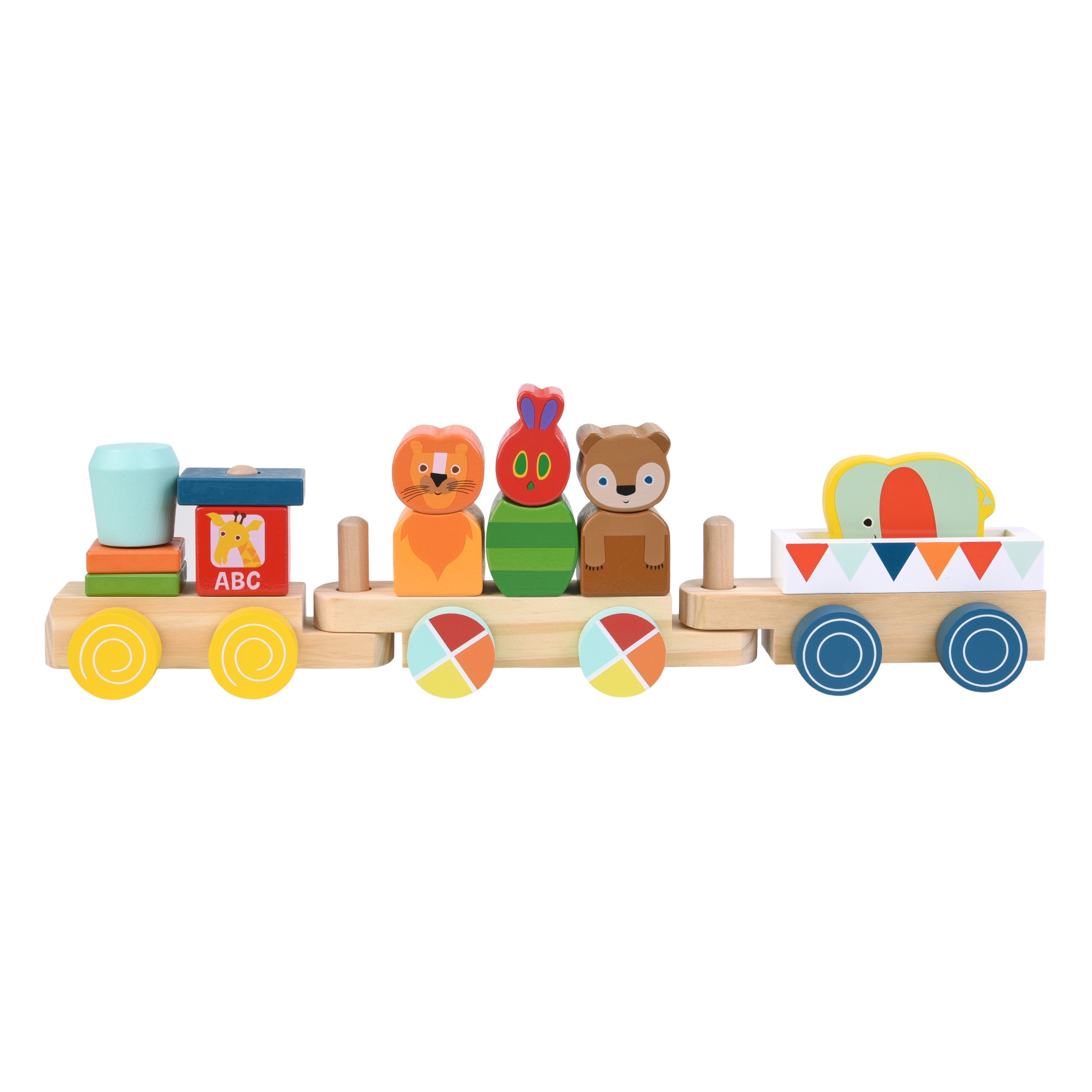 Eric Carle Very Hungry Caterpillar:  Wooden Train 12 Pieces
