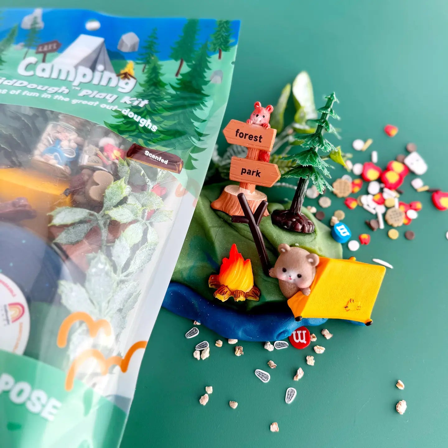 NEW Scented Natural Sensory Play Dough Kit- Camping