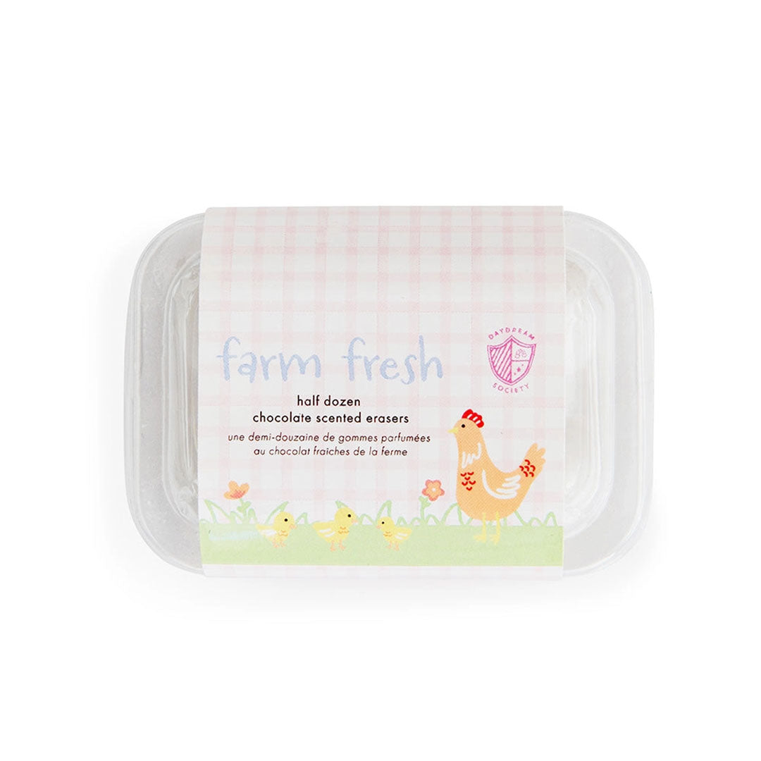 NEW Farm Fresh Egg Carton Eraser Set