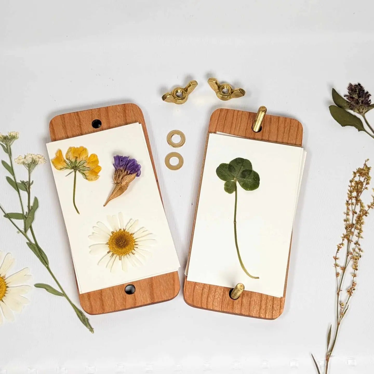 NEW Wooden Pocket Sized Flower Press- Mushroom