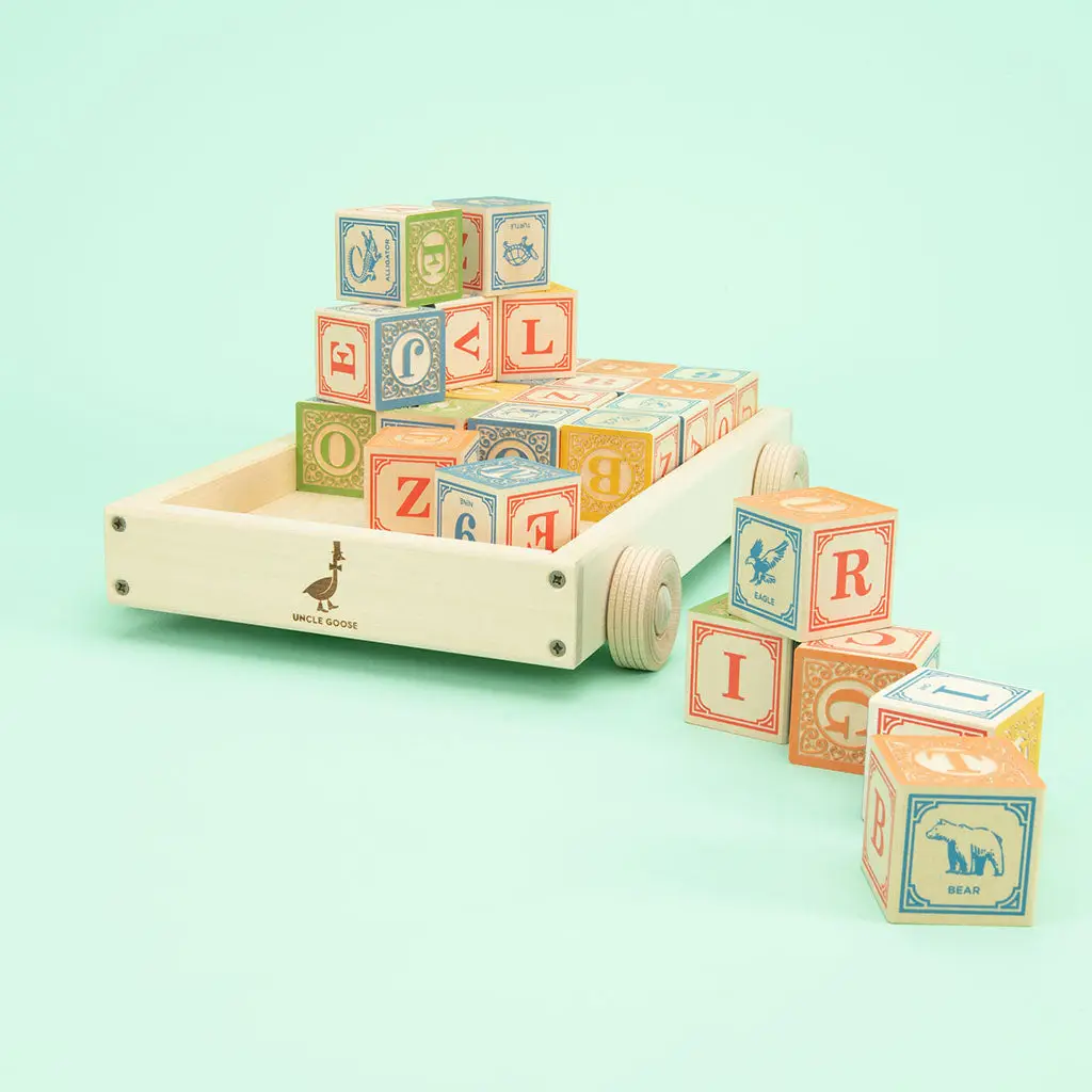 NEW Classic ABC Blocks with Wagon