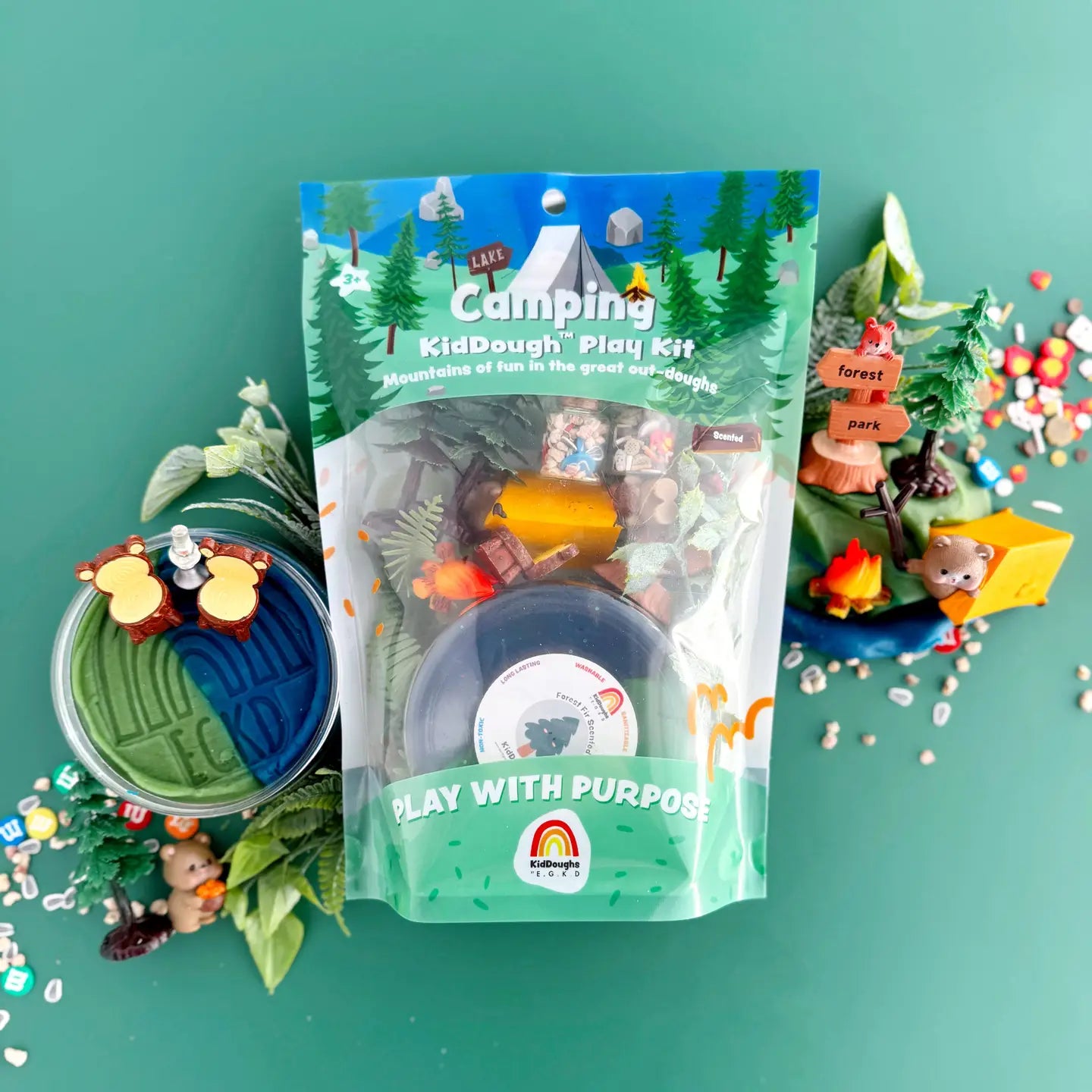 NEW Scented Natural Sensory Play Dough Kit- Camping