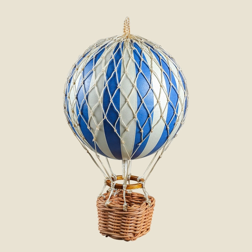 NEW Hot Air Balloon Floating Hanging Mobile- 6" Blue Stripe
