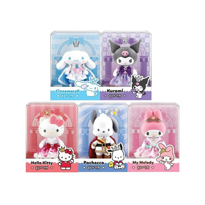 Flocked Sanrio Character Doll with Removable Clothing - 5" Pochacco