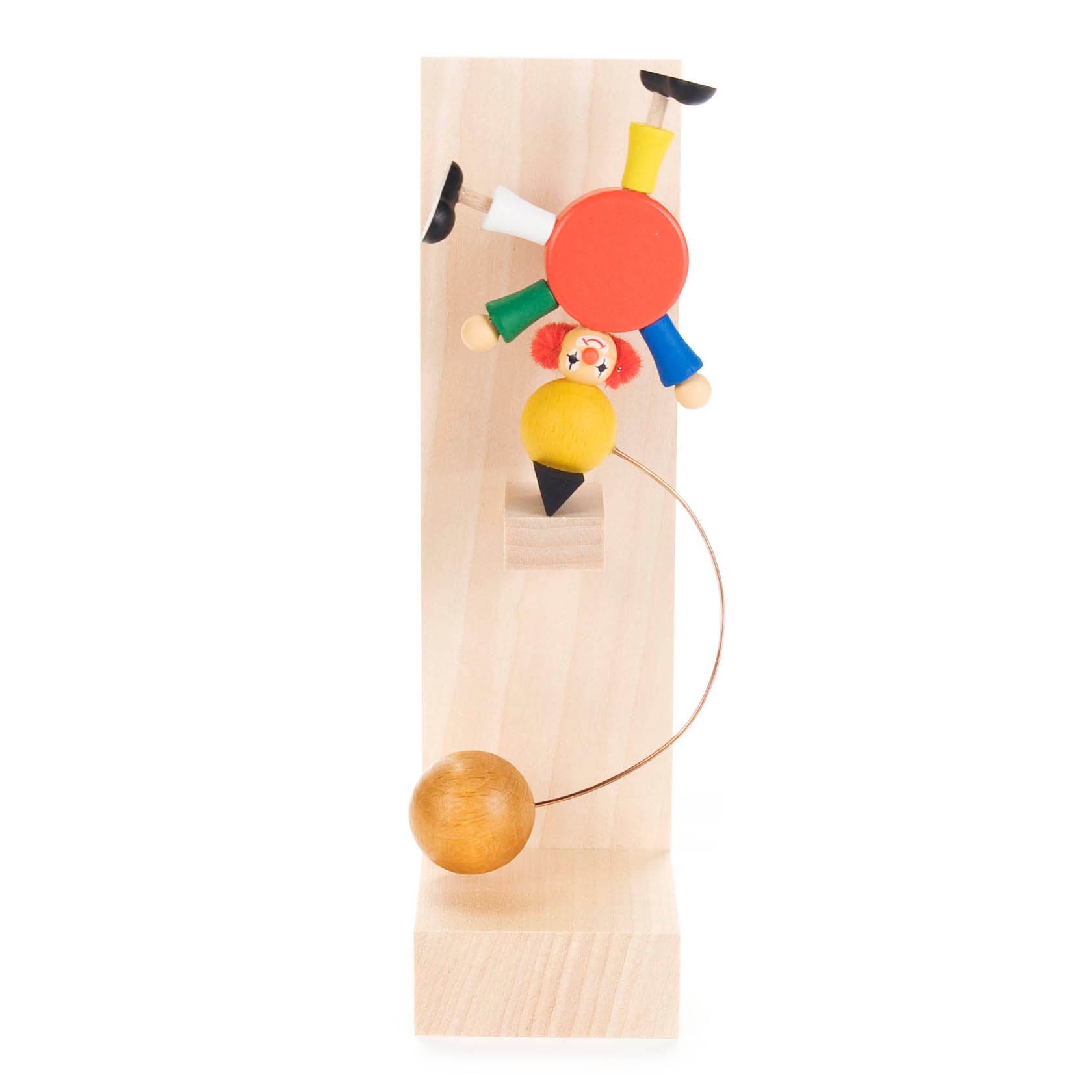 NEW Wooden Rocking Clown Acrobat with Ball