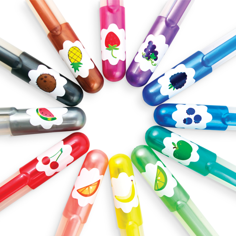 Yummy Yummy Scented Glitter Pens- Set of 12